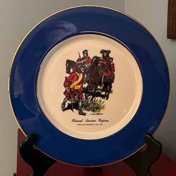 Maryland Dragoons c1695 Collector's Plate Ridgeway China - Picture 1 of 4